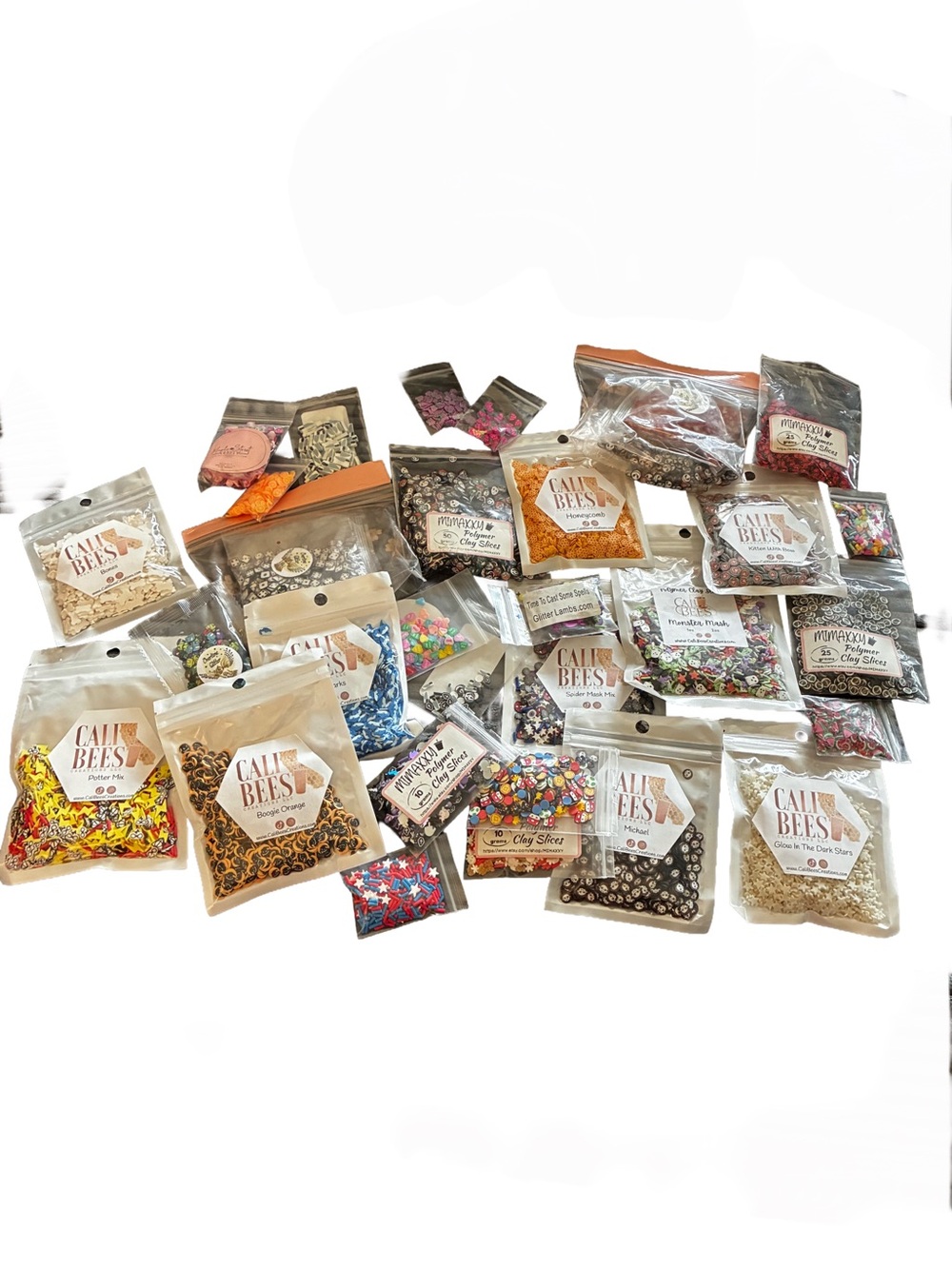 32pc Polymer Clay Slice Craft Destash Lot Resin Decoden Slime Tumbler DIY